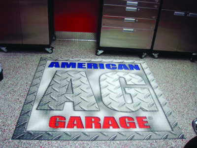 garage floor mat logo