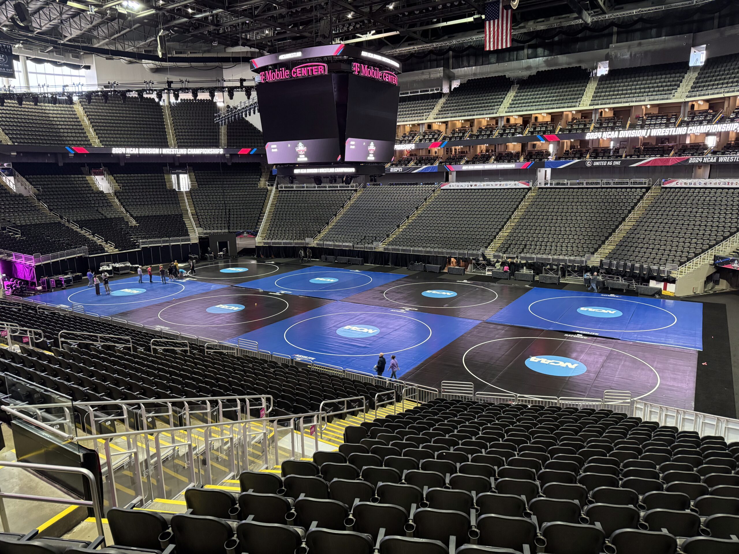wrestling-mats-installed-for-ncaa-championship-arena-event