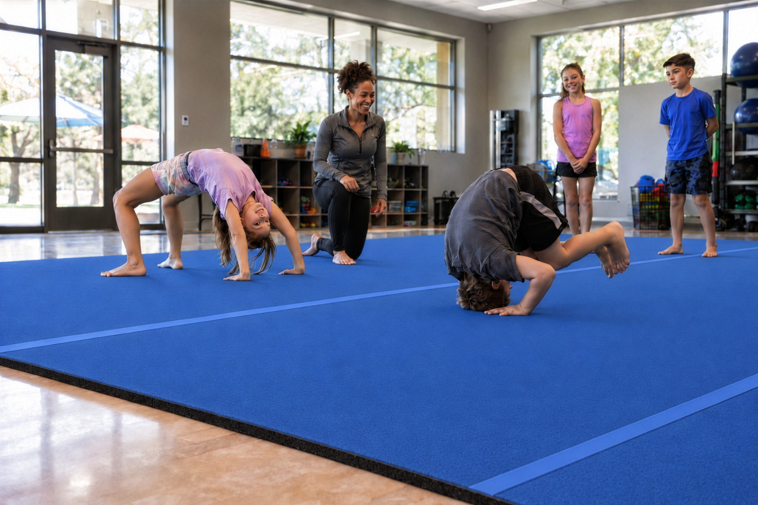 Recreation center activity space with G-Floor Sport flooring